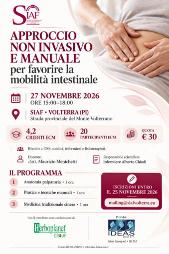 Approccio non invasivo e manuale per favorire la mobilità intestinale